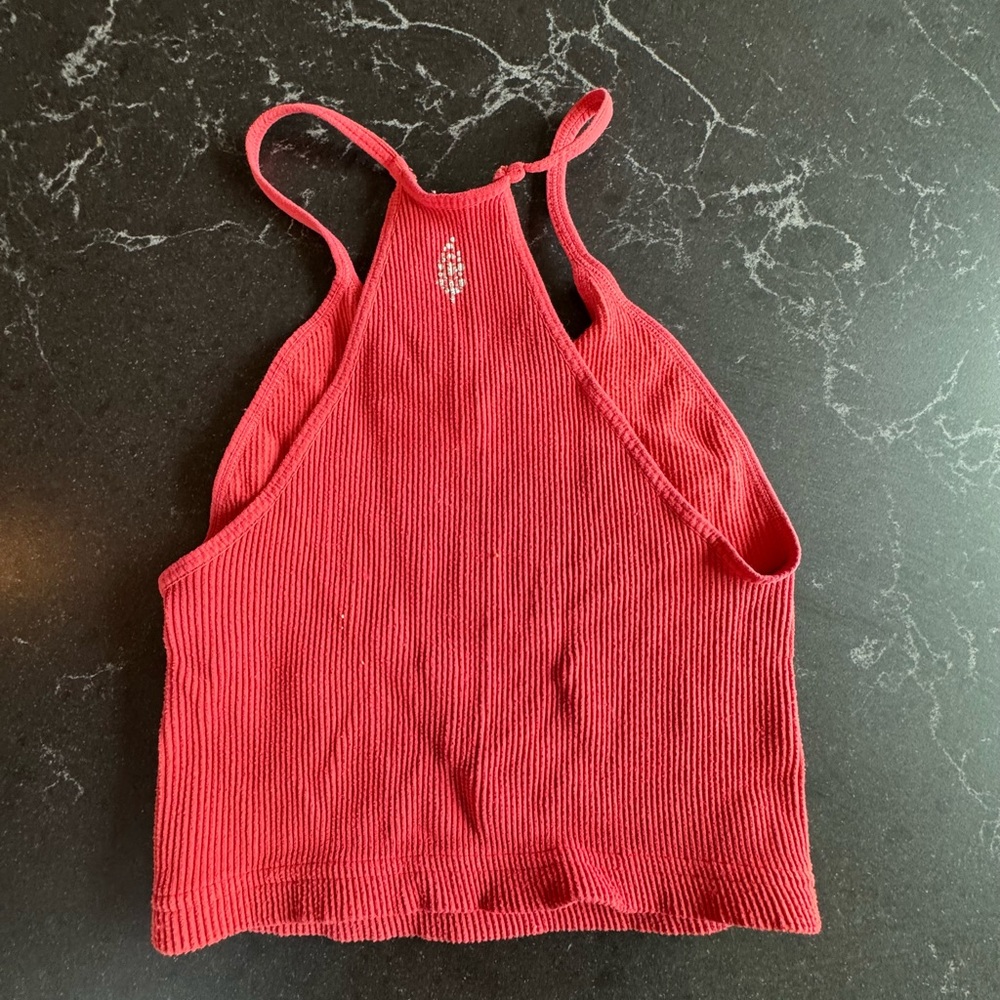 Free People Ribbed Bralette Red - Picture 3 of 3